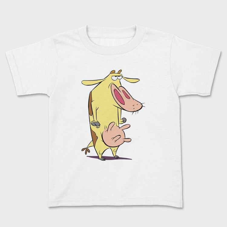 Cartoon Retro Cow and Chicken 2, Tricou Copii