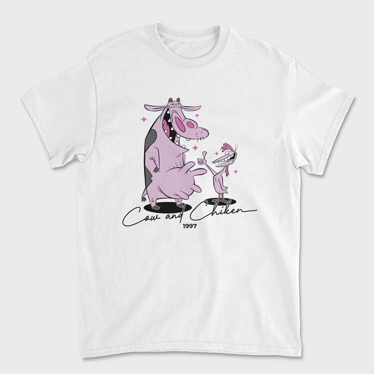 Cow and Chiken, Tricou Barbati (Unisex)