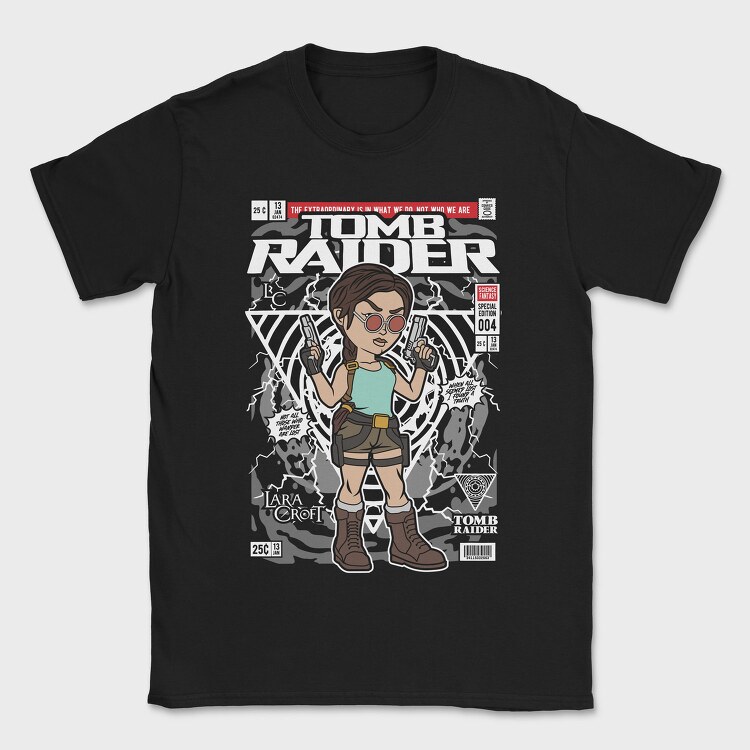 Lara Croft Adventure, Tricou Barbati (Unisex)