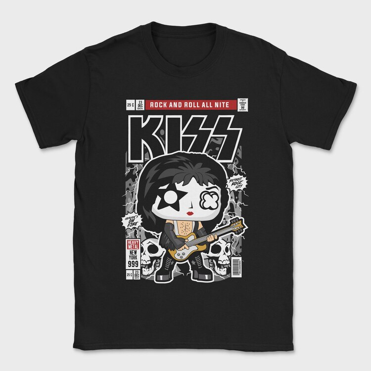 Kiss Rock Roll, Tricou Barbati (Unisex)