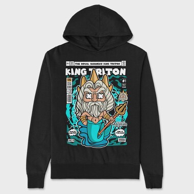 King Tritons Trident, Hanorac Oversize Barbati (Unisex)