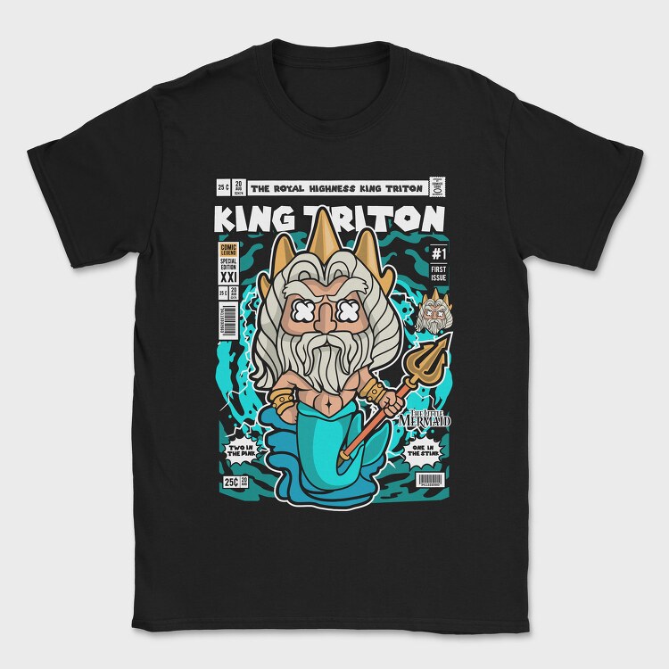 King Tritons Trident, Tricou Barbati (Unisex)