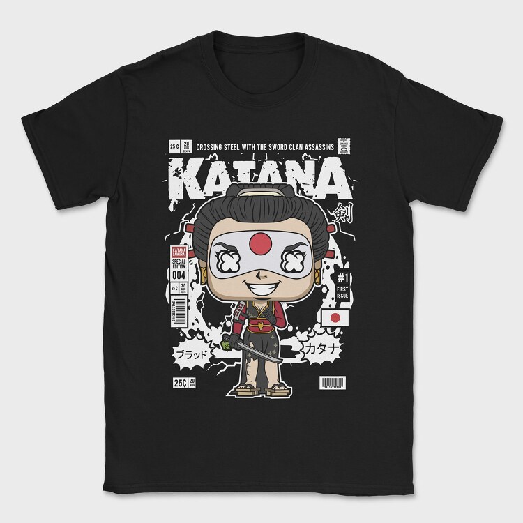 Katana Samurai Pop Art, Tricou Barbati (Unisex)