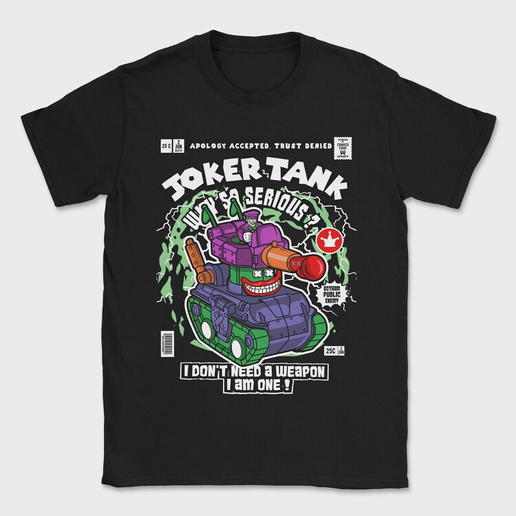 Joker Tank Chaos, Tricou Barbati (Unisex)