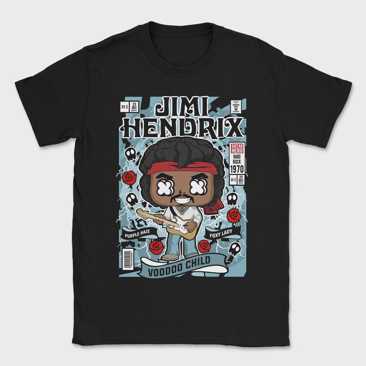 Jimi Hendrix Rock Star, Tricou Barbati (Unisex)