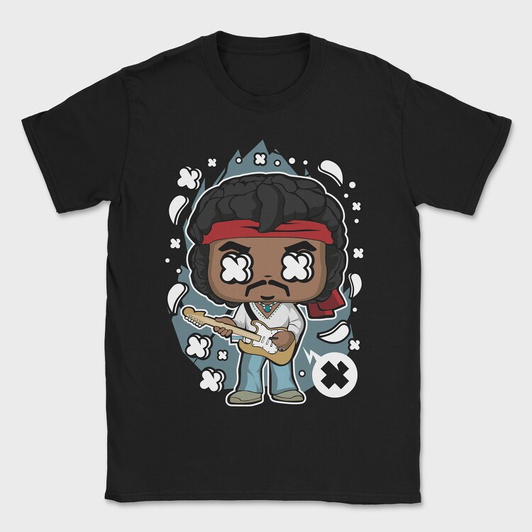 Jimi Guitar Hero, Tricou Barbati (Unisex)