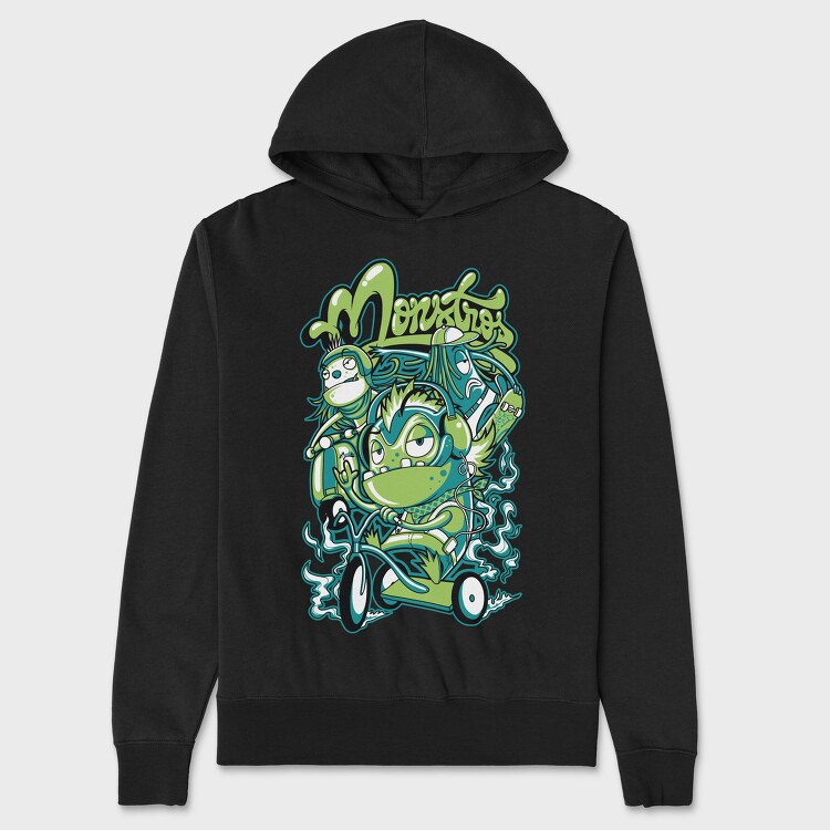 Monster Ride, Hanorac Oversize Barbati (Unisex)