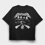 Neon Wolf Howl 1, Tricou Oversize Barbati (Unisex)