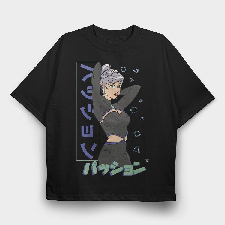 Neon Wolf Howl 3, Tricou Oversize Barbati (Unisex)