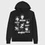 Neon Wolf Howl 8, Hanorac Oversize Barbati (Unisex)