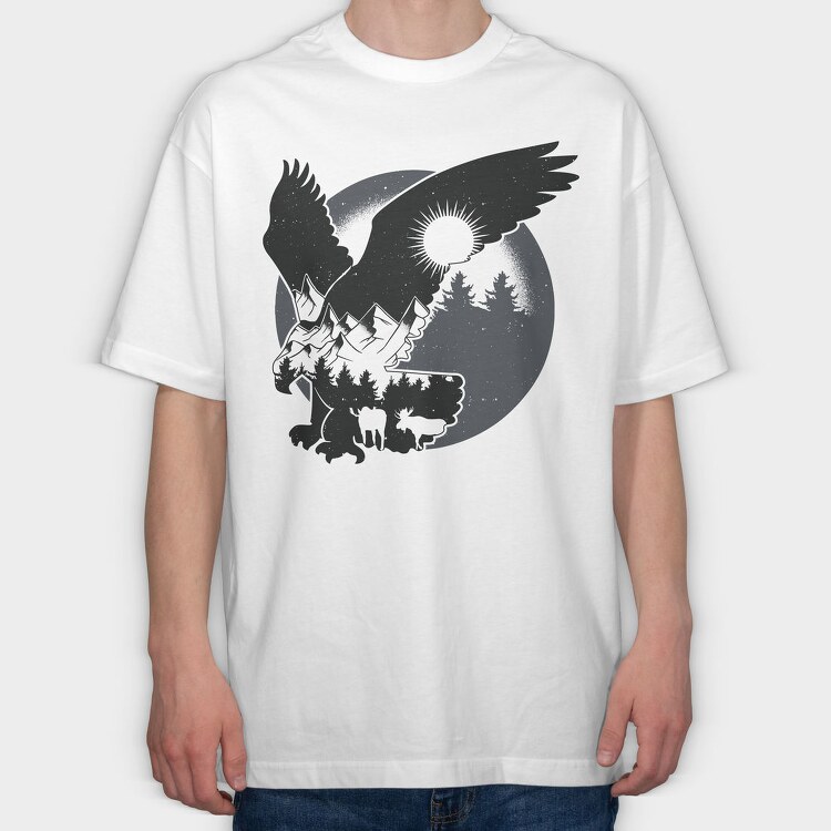 Forest Eagle, Tricou Oversize Barbati (Unisex)