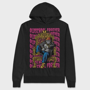 Oldschool Forever King, Hanorac Oversize Barbati (Unisex)