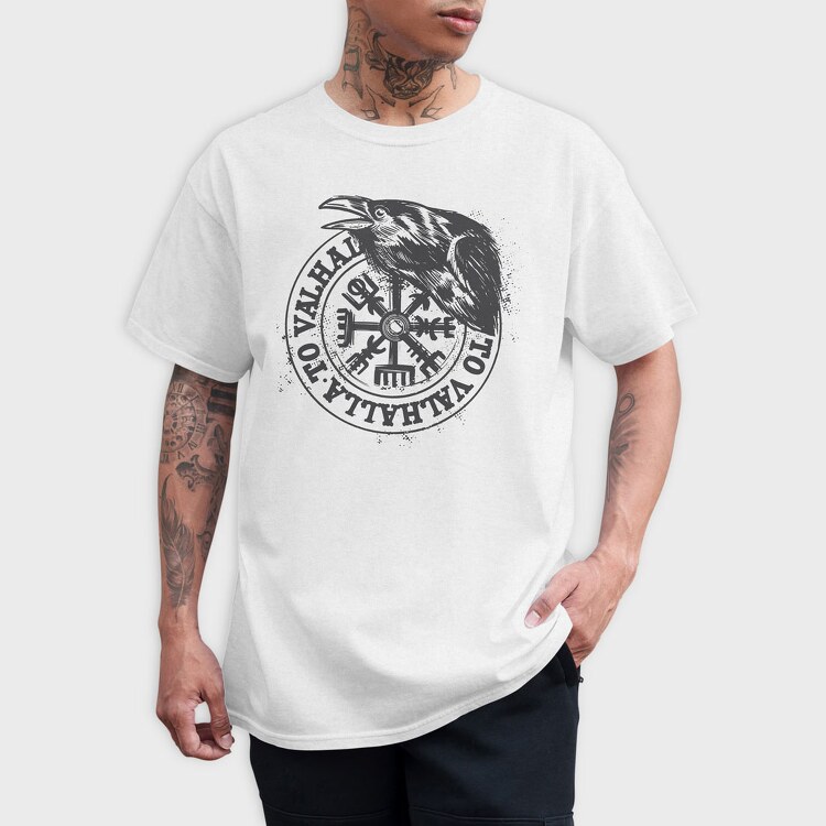 Raven Viking Black, Tricou Barbati (Unisex)