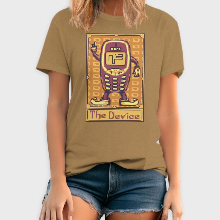 Pixelart Tarot Card the Device, Tricou Barbati (Unisex)