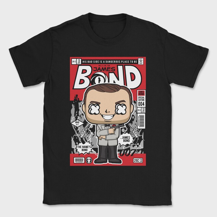 James Bond Comic Pop, Tricou Barbati (Unisex)