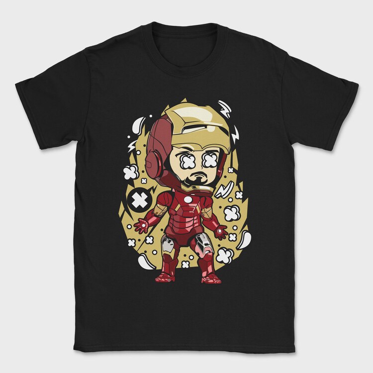 Iron Man Chibi, Tricou Barbati (Unisex)