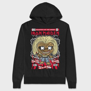 Iron Maiden Comic Tee, Hanorac Oversize Barbati (Unisex)