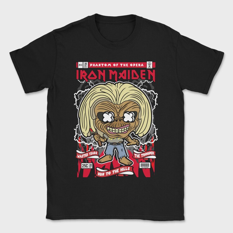 Iron Maiden Comic Tee, Tricou Barbati (Unisex)