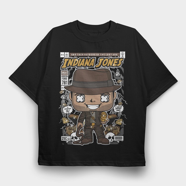 Indiana Adventure Quest, Tricou Oversize Barbati (Unisex)