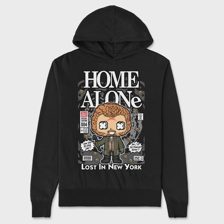 Home Alone Comic, Hanorac Oversize Barbati (Unisex)