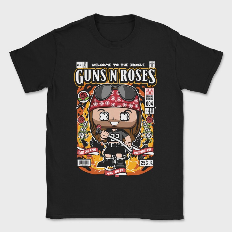 Guns N Roses Chibi, Tricou Barbati (Unisex)