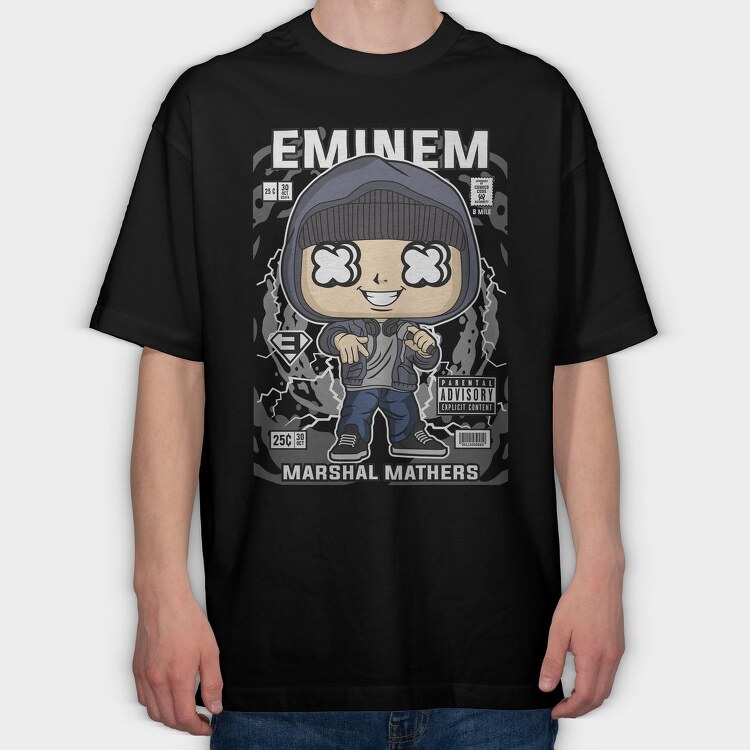 Eminem Pop Vinyl, Tricou Oversize Barbati (Unisex)
