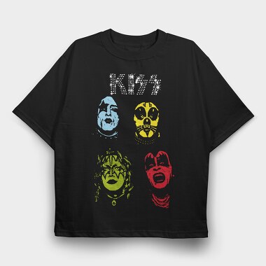 Pop Art Faces 1, Tricou Oversize Barbati (Unisex)