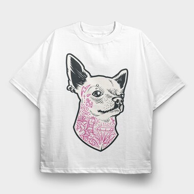 Tattoo Chiwawa, Tricou Oversize Barbati (Unisex)