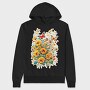 Butterfly and Flowers, Hanorac Oversize Barbati (Unisex)