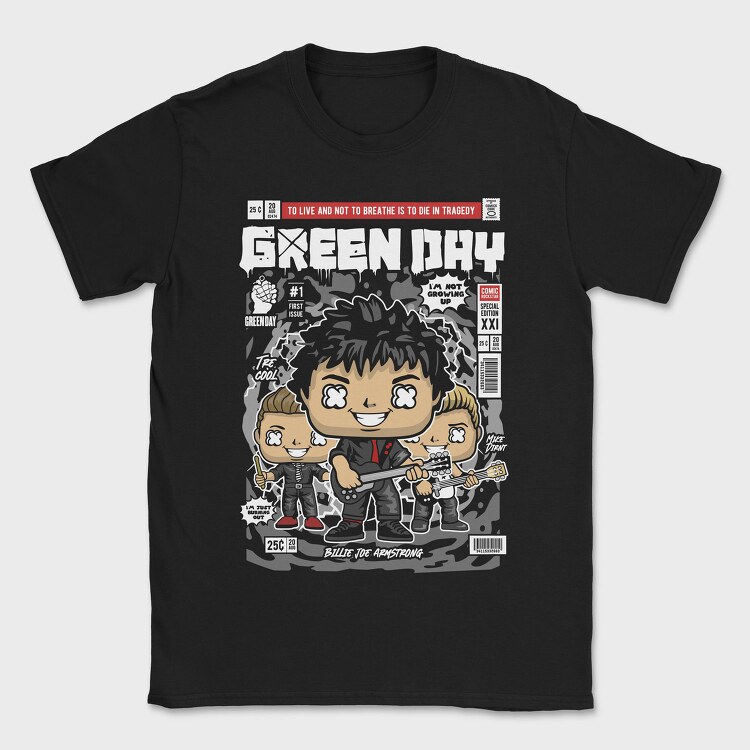 Green Day Comic Pop, Tricou Barbati (Unisex)