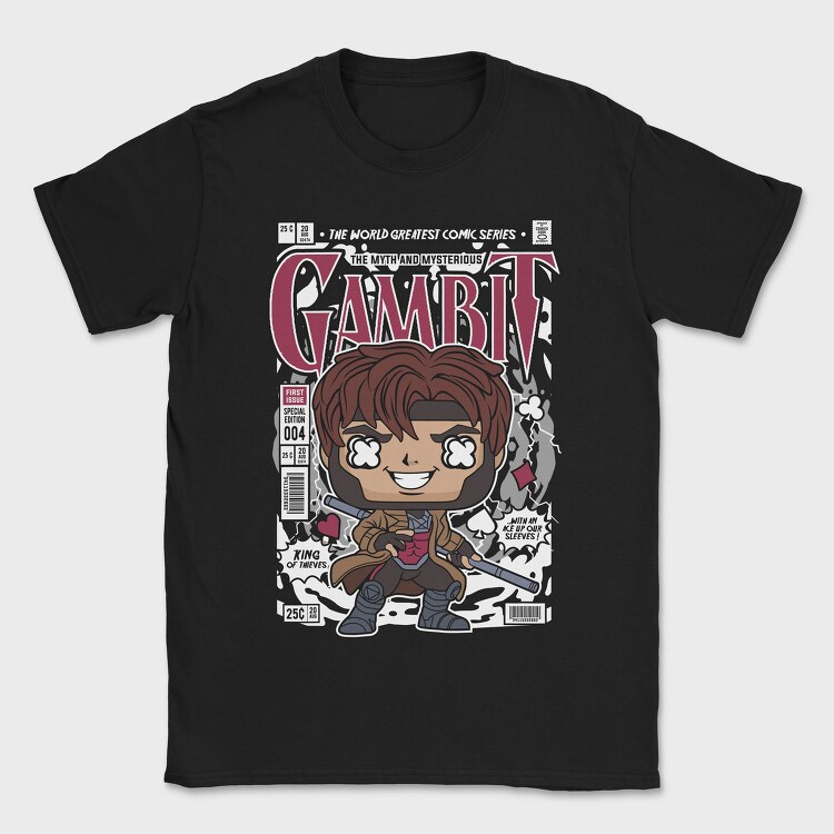 Gambit Comic Chibi, Tricou Barbati (Unisex)