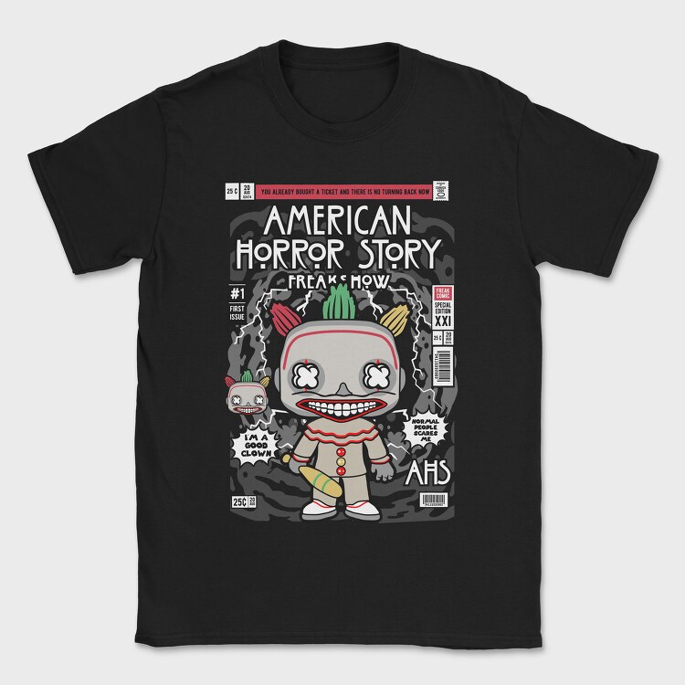 Freakshow Clown Horror, Tricou Barbati (Unisex)