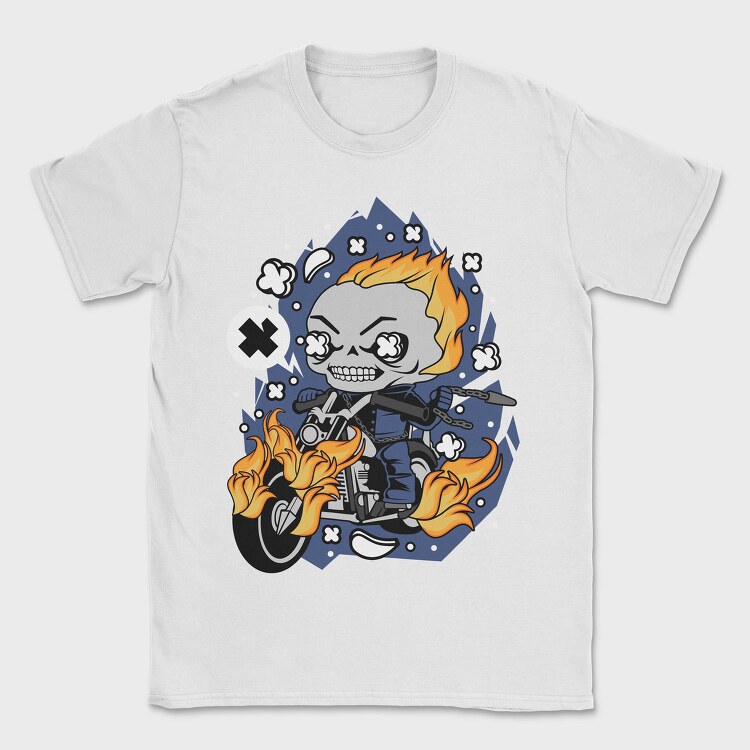 Flame Rider Skull, Tricou Barbati (Unisex)