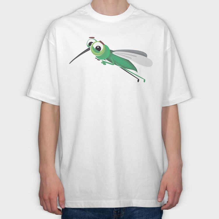 Flying Green Bug, Tricou Oversize Barbati (Unisex)