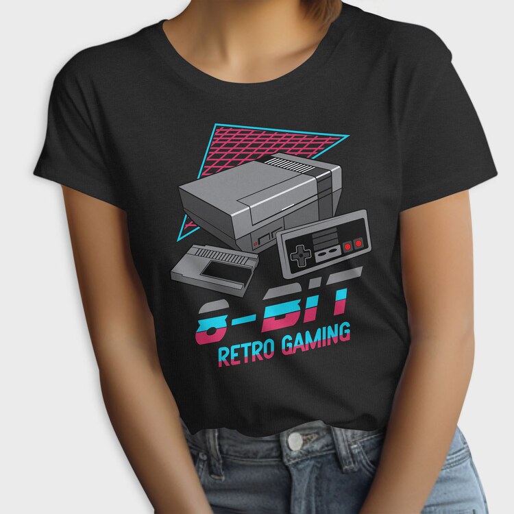 8 Bit Retro Gaming, Tricou Femei