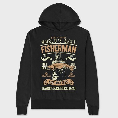 World'S Best Fisherman, Hanorac Oversize Barbati (Unisex)