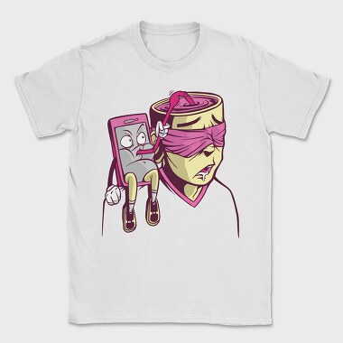 Brain Phone Illustration, Tricou Barbati (Unisex)