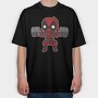 Deadpool Gym Hero, Tricou Oversize Barbati (Unisex)