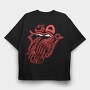 Red Fire Tones, Tricou Oversize Barbati (Unisex)