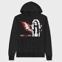 Red Monogram Face, Hanorac Oversize Barbati (Unisex)