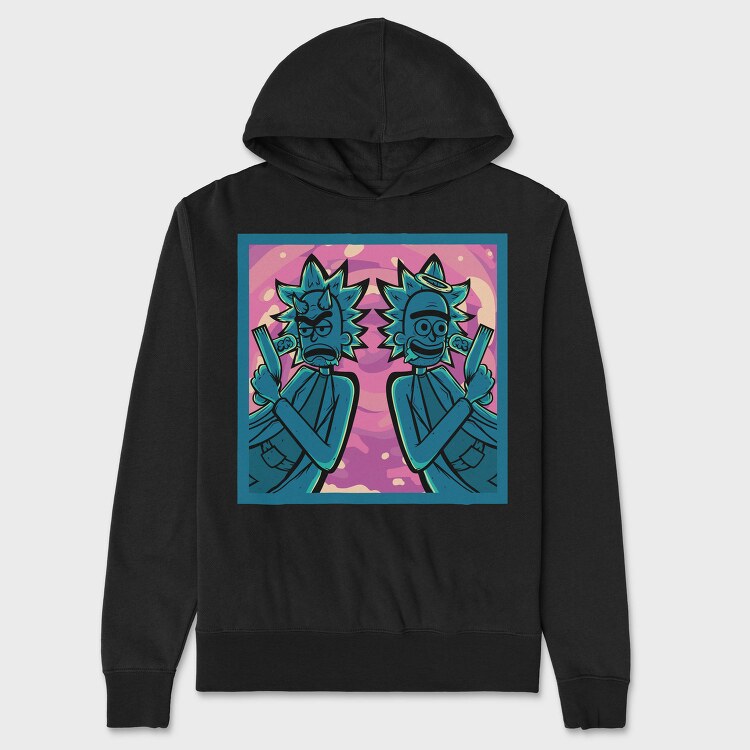Rick And Morty Space, Hanorac Oversize Barbati (Unisex)