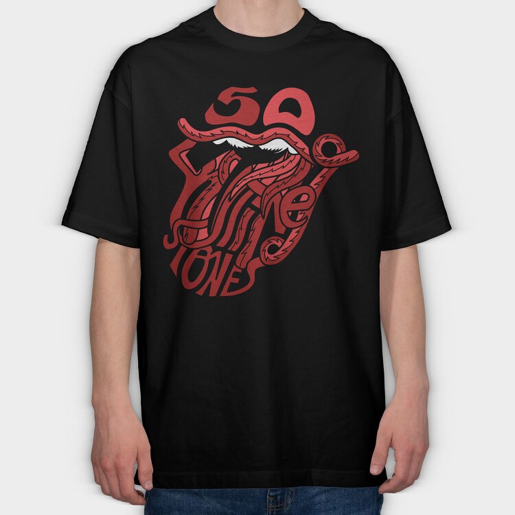 Red Fire Tones, Tricou Oversize Barbati (Unisex)