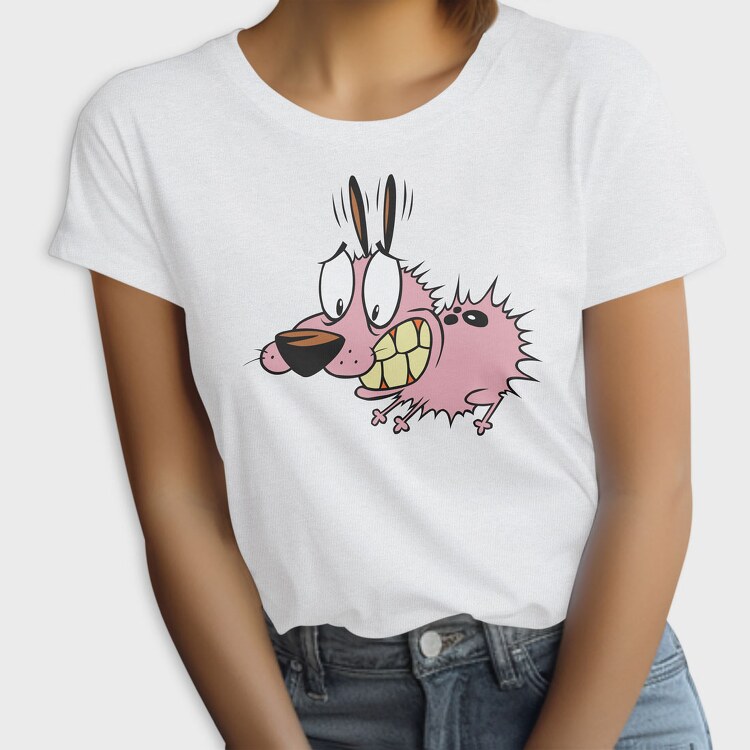 Cartoon Retro Courage the Cowardly Dog 1, Tricou Femei