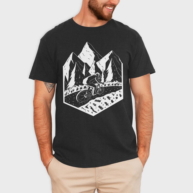Mountain Biker, Tricou Barbati (Unisex)
