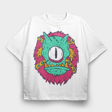 Monster Faces, Tricou Oversize Barbati (Unisex)