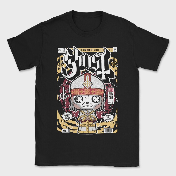 Death Metal Skull, Tricou Barbati (Unisex)