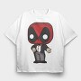 Deadpool Chic, Tricou Oversize Barbati (Unisex)