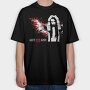 Red Monogram Face, Tricou Oversize Barbati (Unisex)