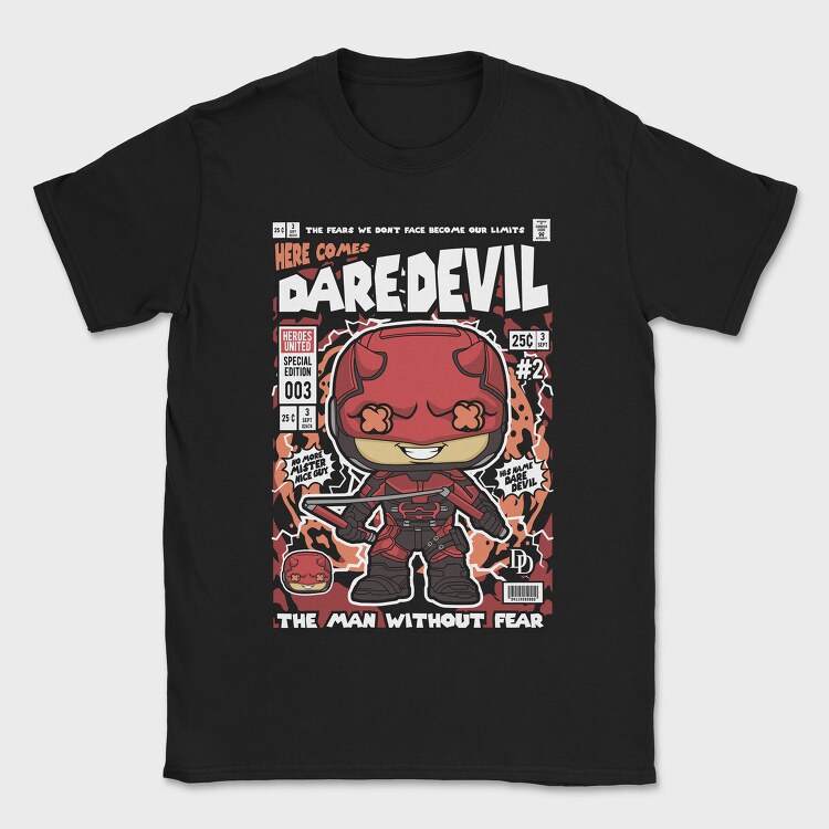 Daredevil Comic Chibi, Tricou Barbati (Unisex)