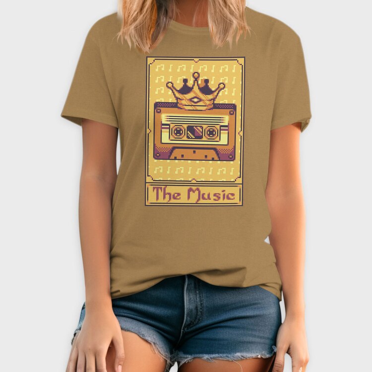 Pixelart Tarot Card the Music, Tricou Barbati (Unisex)